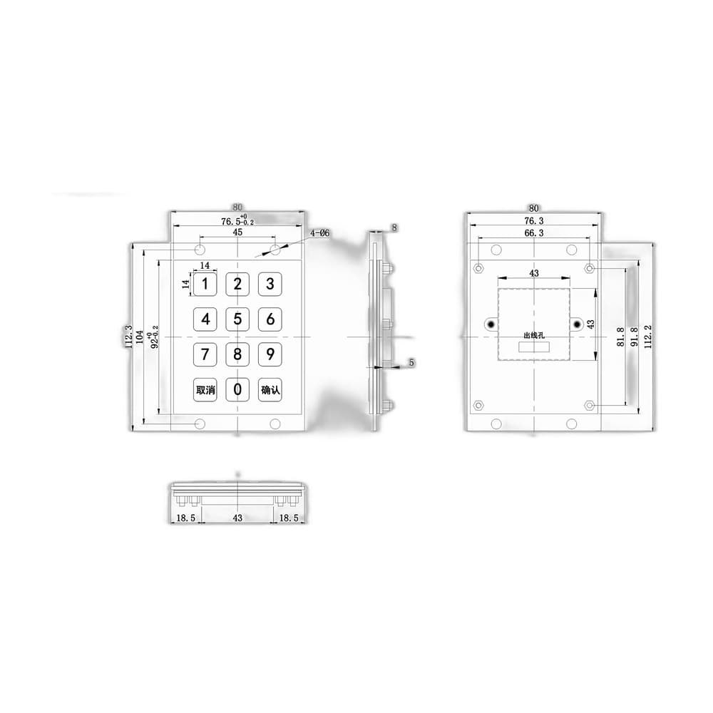 D-8208 Metal Industrial Keyboard image 5