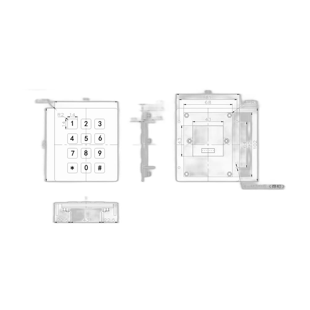 D-8208J Metal Industrial Keyboard image 5