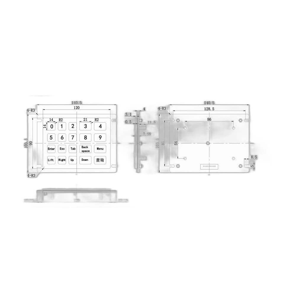 D-8210 Metal Industrial Keyboard image 5