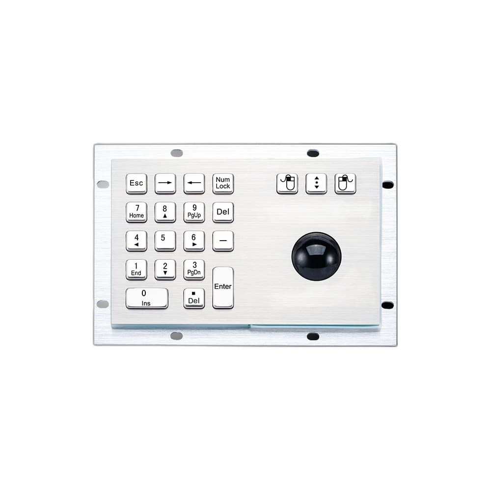 D-8305 Metal Industrial Trackball Mouse image 1