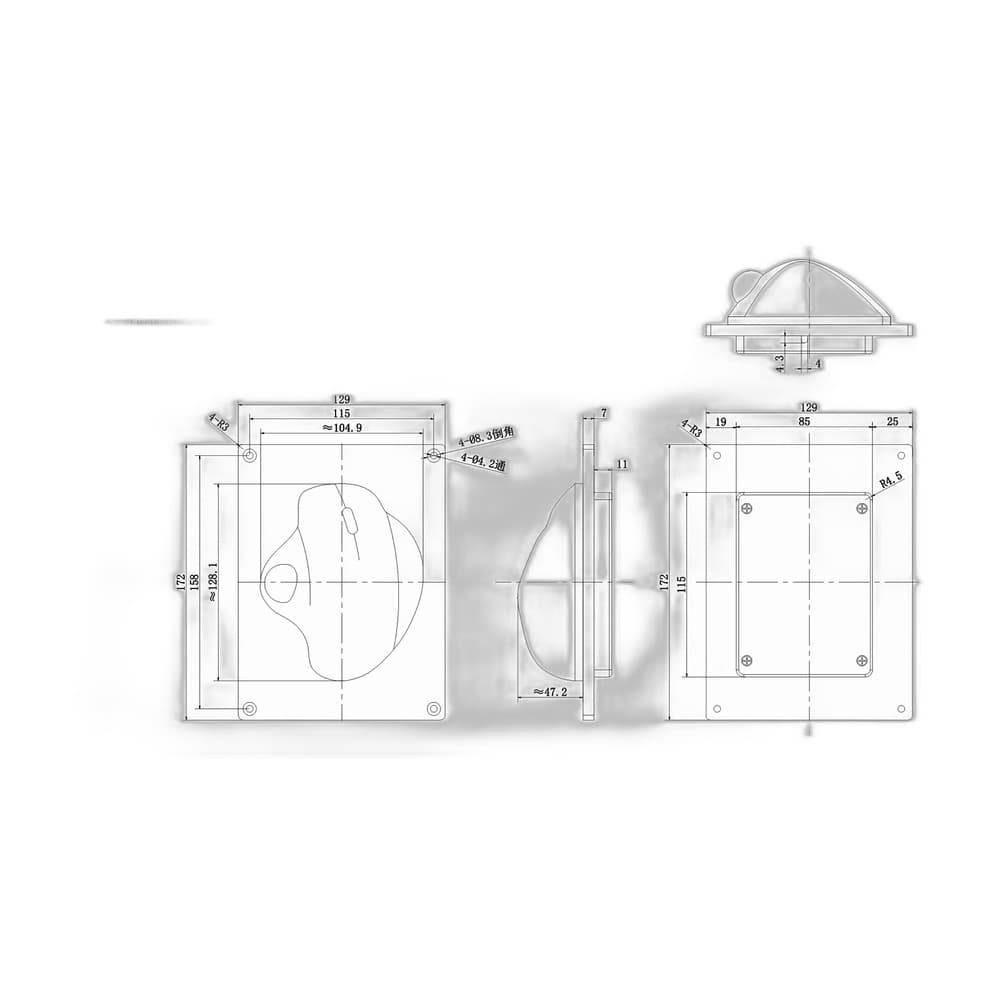 D-8332 Industrial Trackball Mouse image 5
