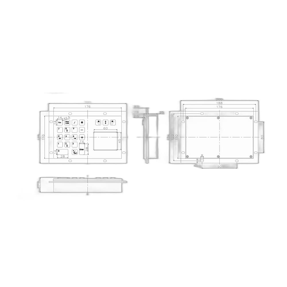 D-8405T Metal Industrial Touchpad Mouse image 5