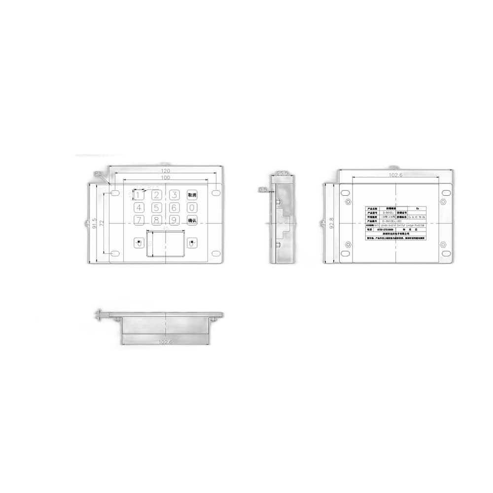 D-8410Ex Hazardous-Area Industrial Keyboard image 5