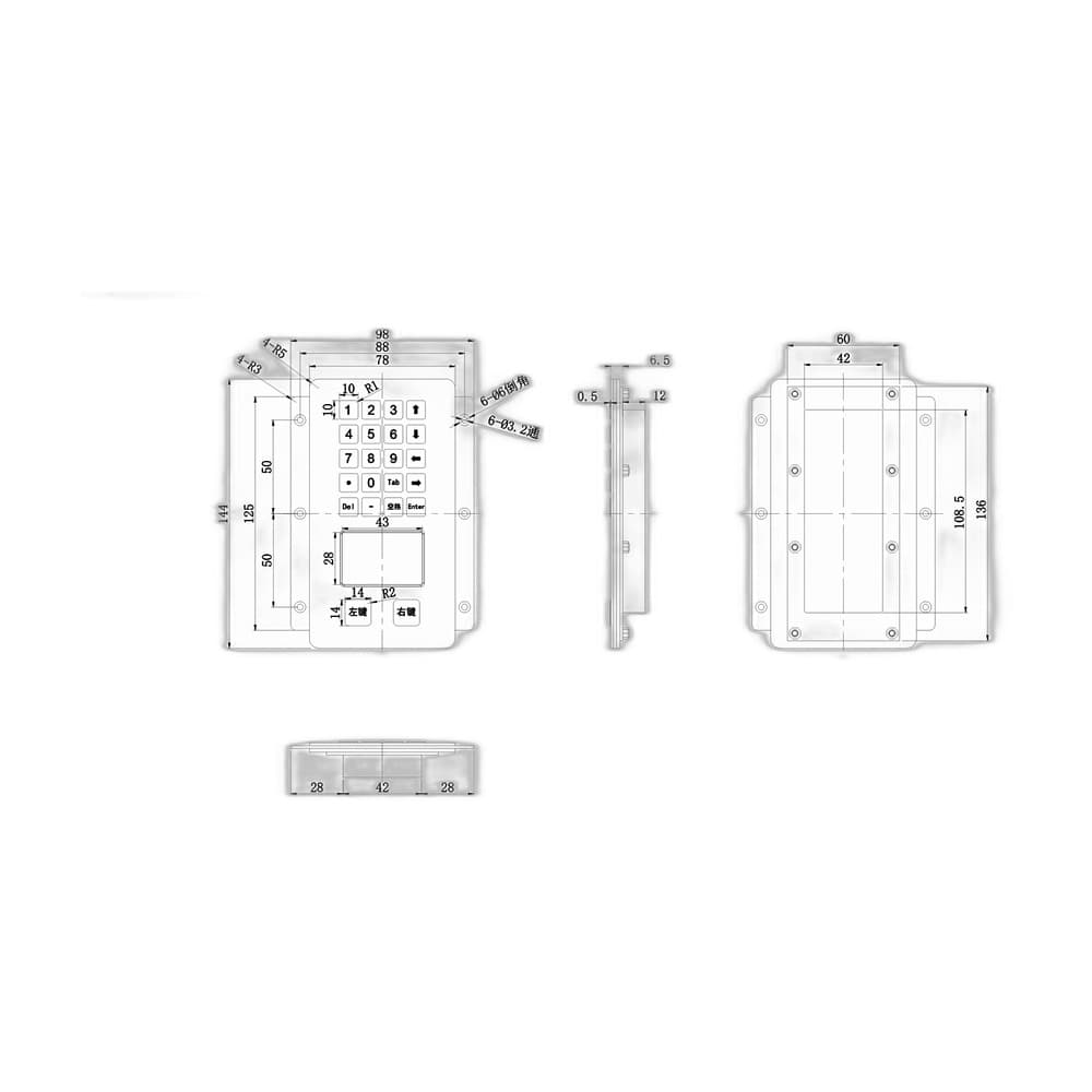 D-8415 Metal Industrial Touchpad Mouse image 5