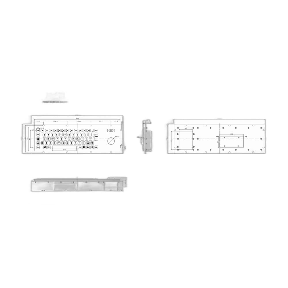 D-8602B Black Metal Industrial Keyboard image 5