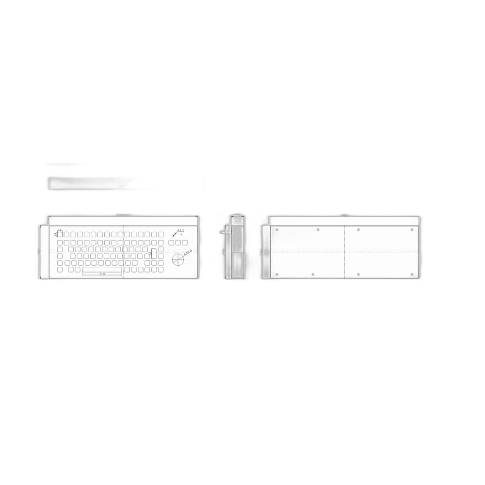 D-8606DESK Desktop Metal Industrial Keyboard image 5