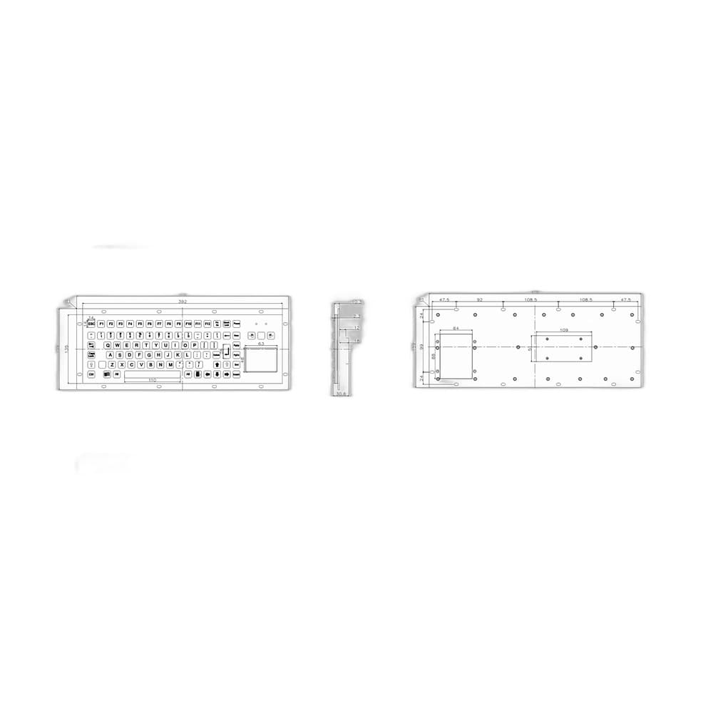 D-8606T Metal Industrial Keyboard image 5