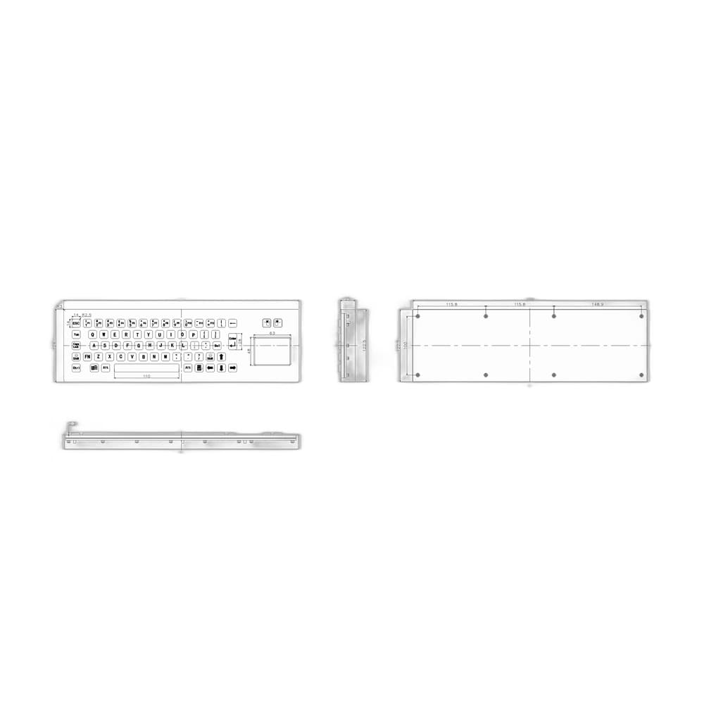 D-8608DESK Hazardous-Area Industrial Keyboard image 5