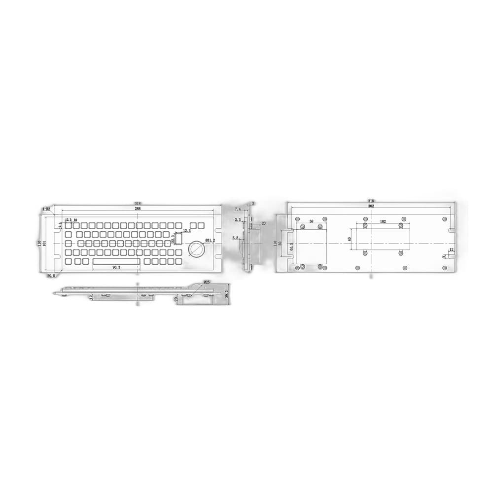D-8630 Metal Industrial Keyboard image 5