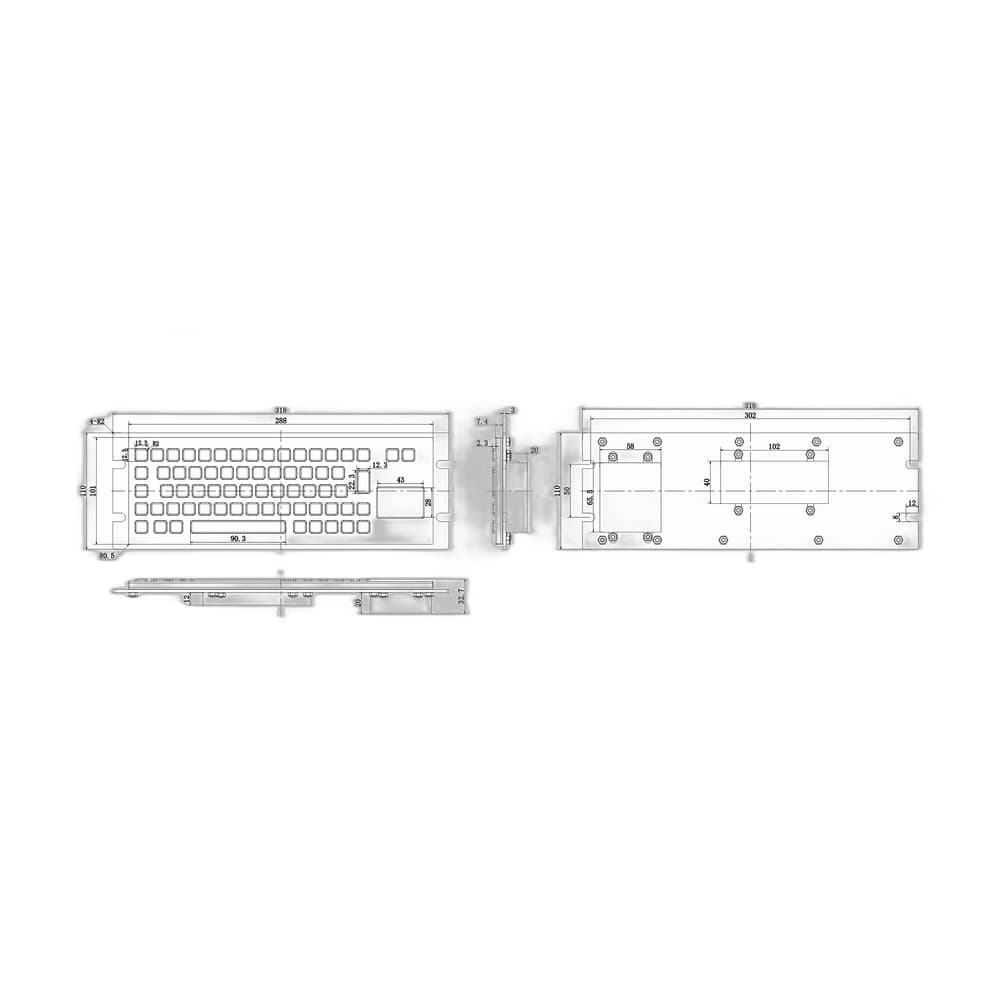 D-8630T Metal Industrial Keyboard image 5