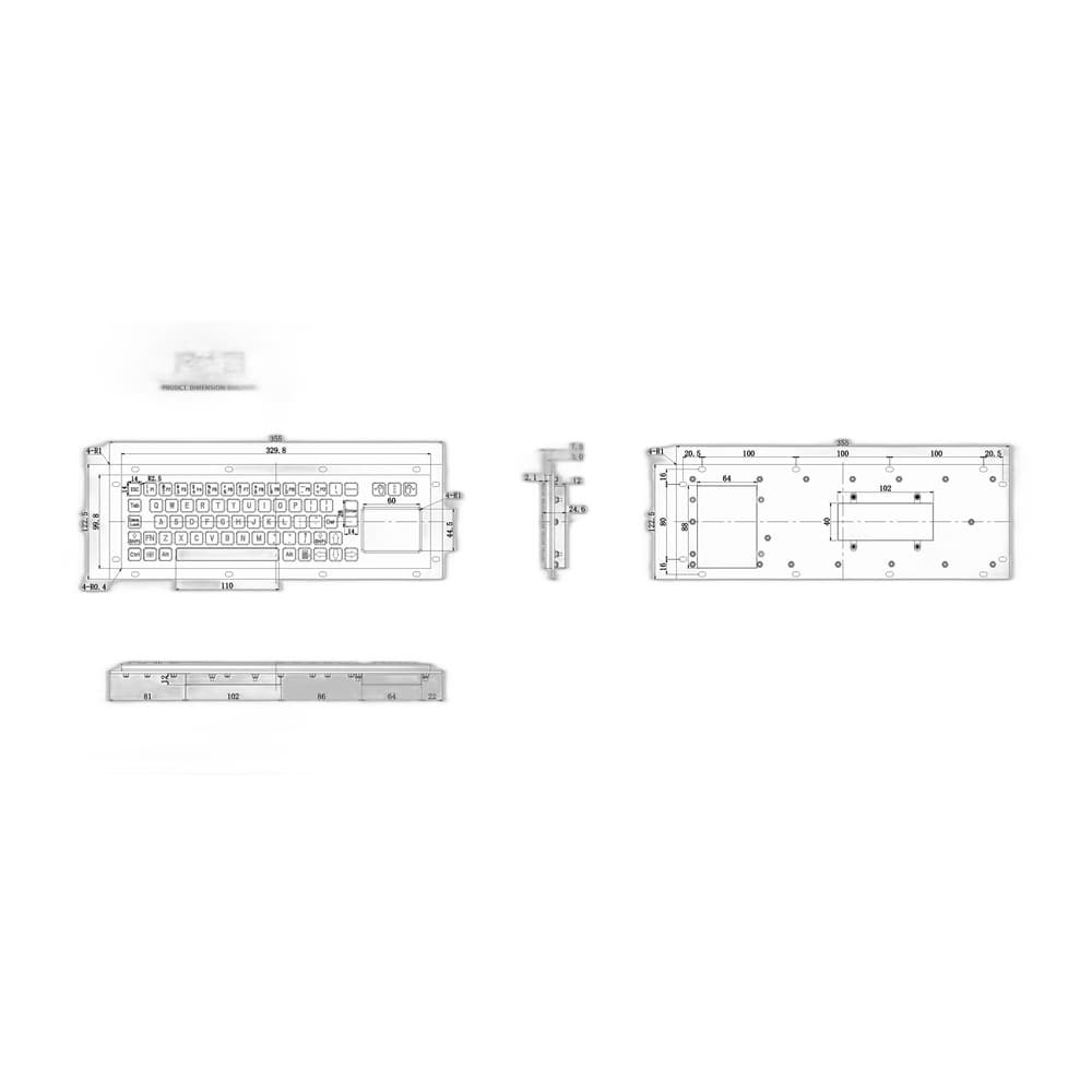 D-8635T Metal Industrial Keyboard image 5