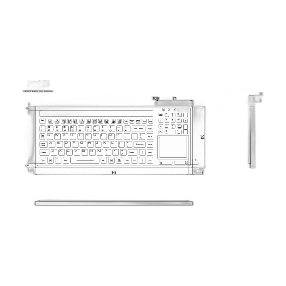 IKB-107 Silicone Industrial Keyboard image 5