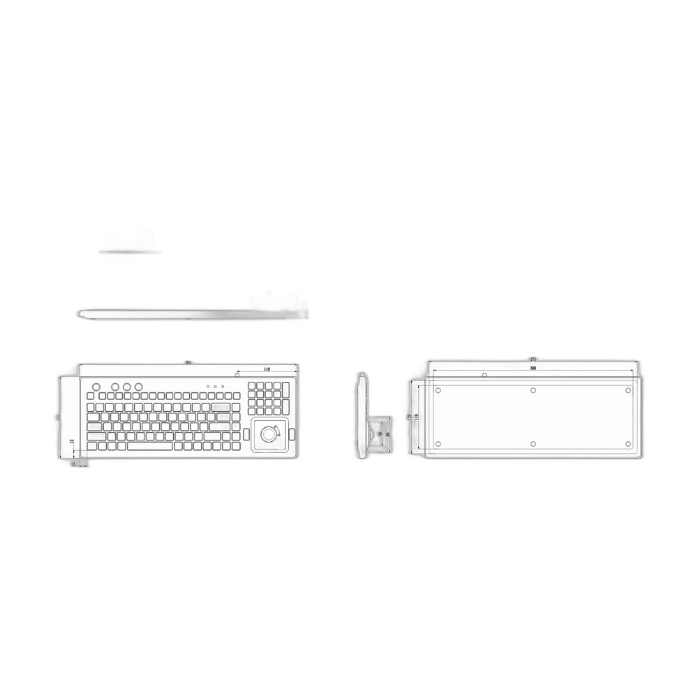 IKB-800BL Silicone Industrial Keyboard image 5